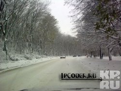 Первый снег все-таки застал Ставрополь врасплох